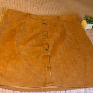 Women’s SHEIN 3XL Burnt Orange Corduroy Skirt